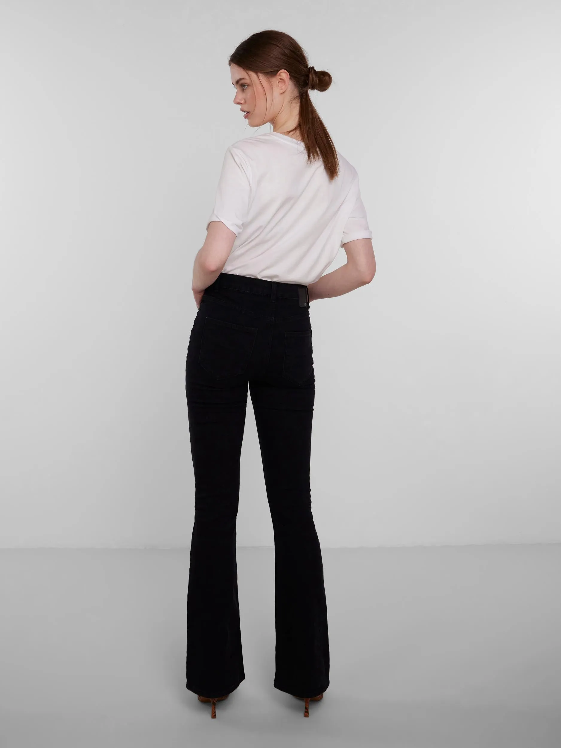 Peggy High Waisted Flared Jeans - Black