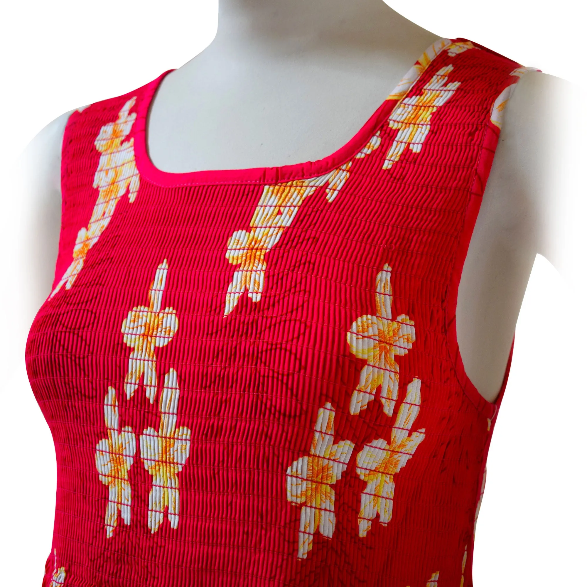Plumeria Women Short Elastic Tank Dress