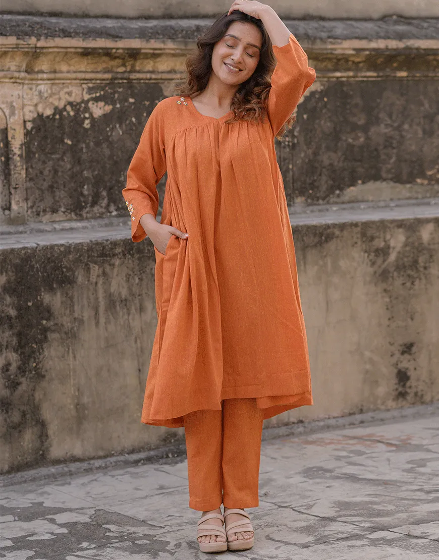 Pumpkin Orange Co-ord Set