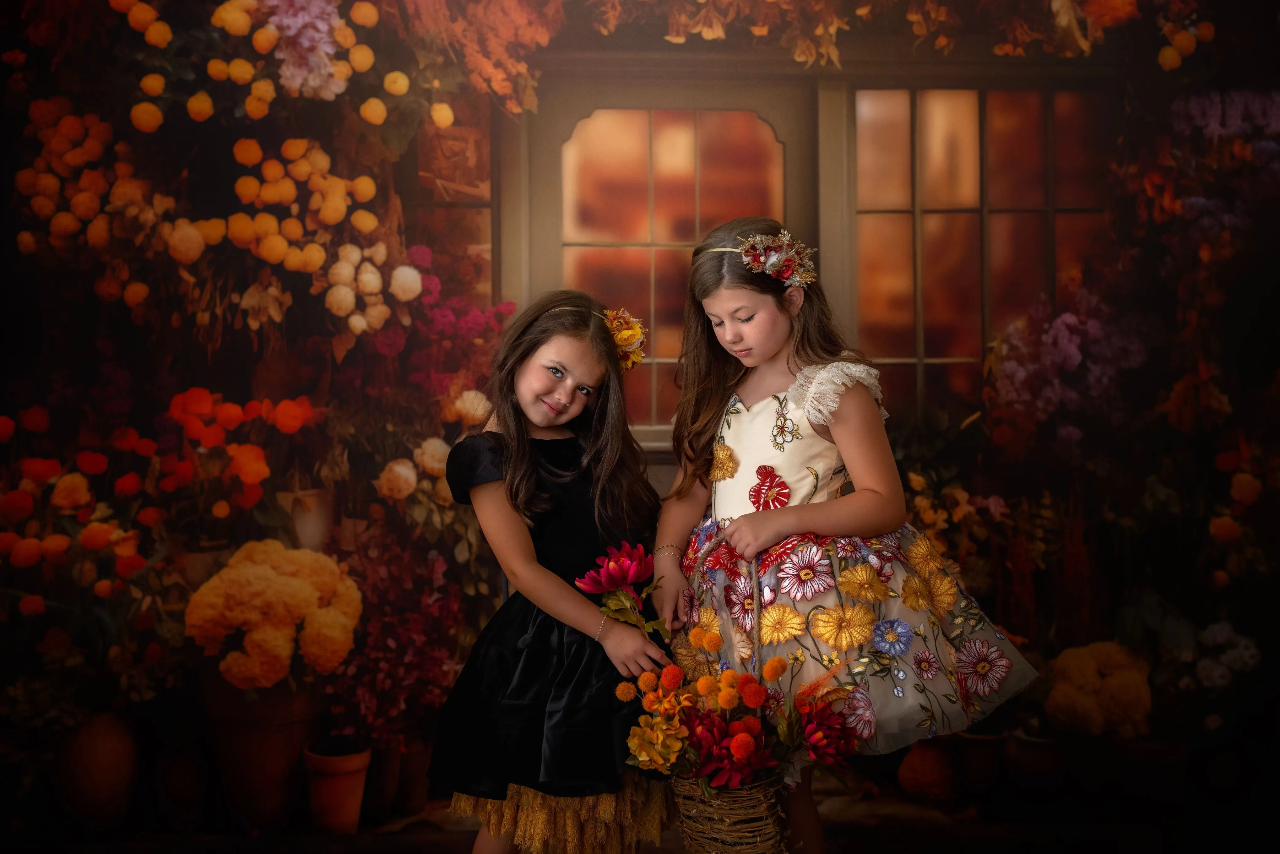 "Daisymae" in Champagne -  Petal Short Length Dress ( 5 Year - Petite 6 Year)