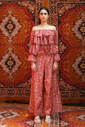 Rabat - Tier Top & High Rise Pant Set