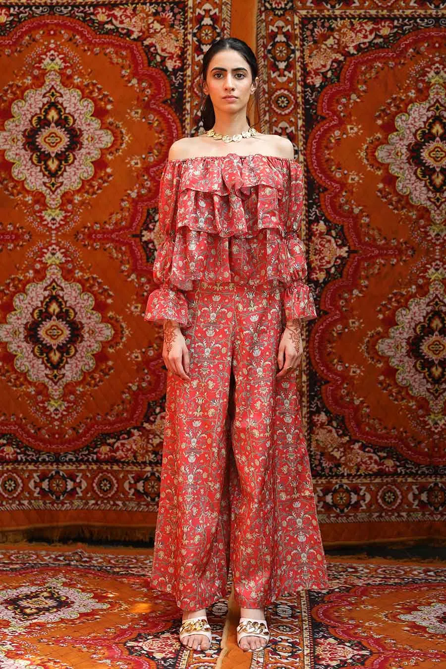 Rabat - Tier Top & High Rise Pant Set