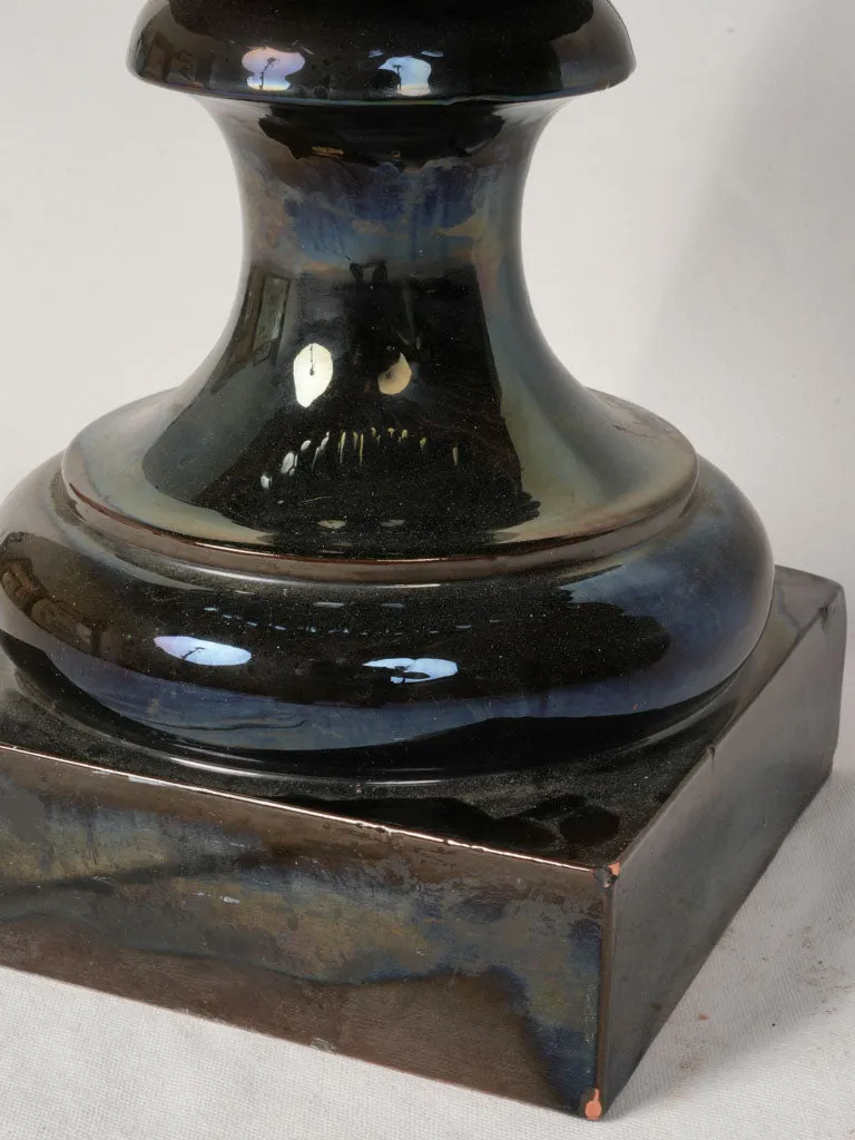 Rare Ceramic Médici Urn w/ Metallic Glaze, 32¼"