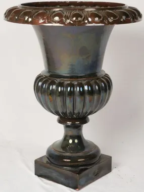 Rare Ceramic Médici Urn w/ Metallic Glaze, 32¼"