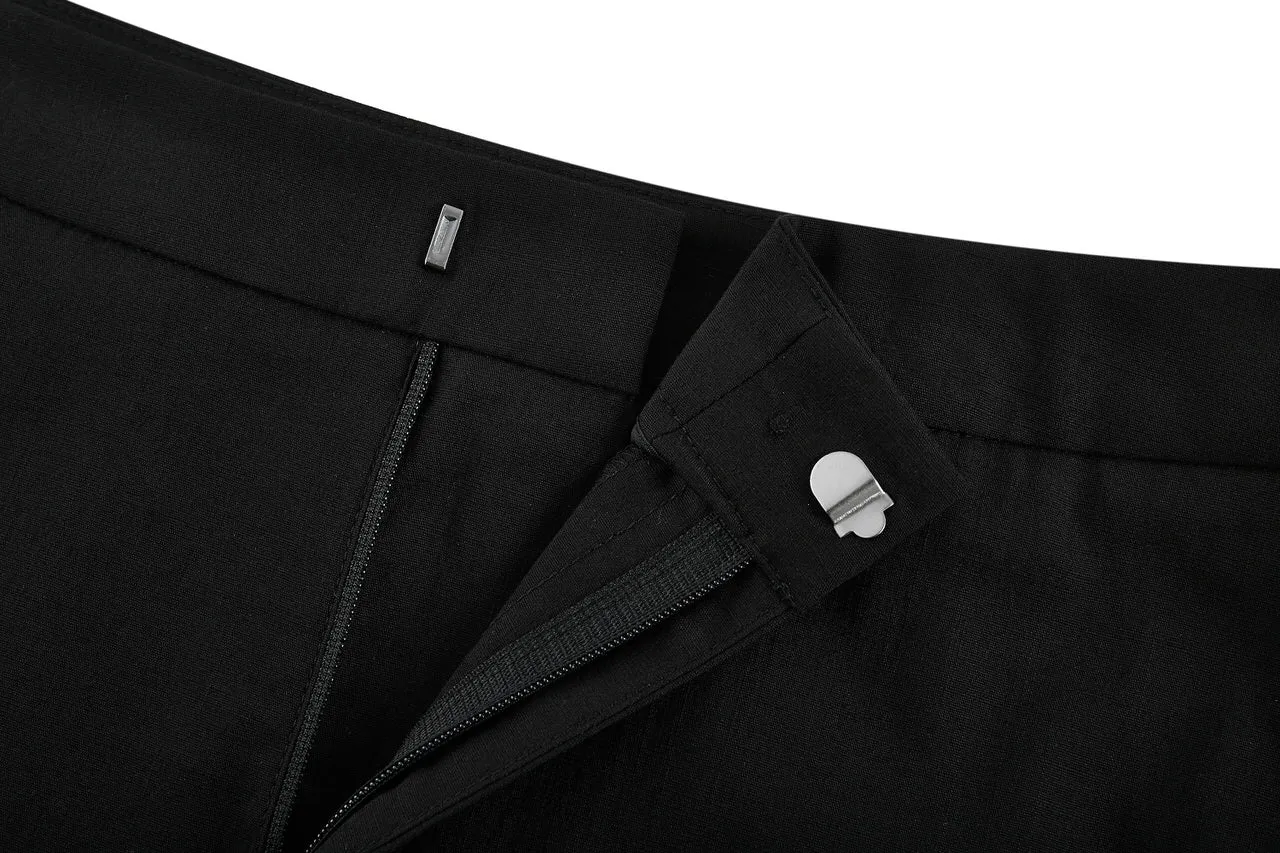 Rayon Nylon Plain Cigarette Suit Pants