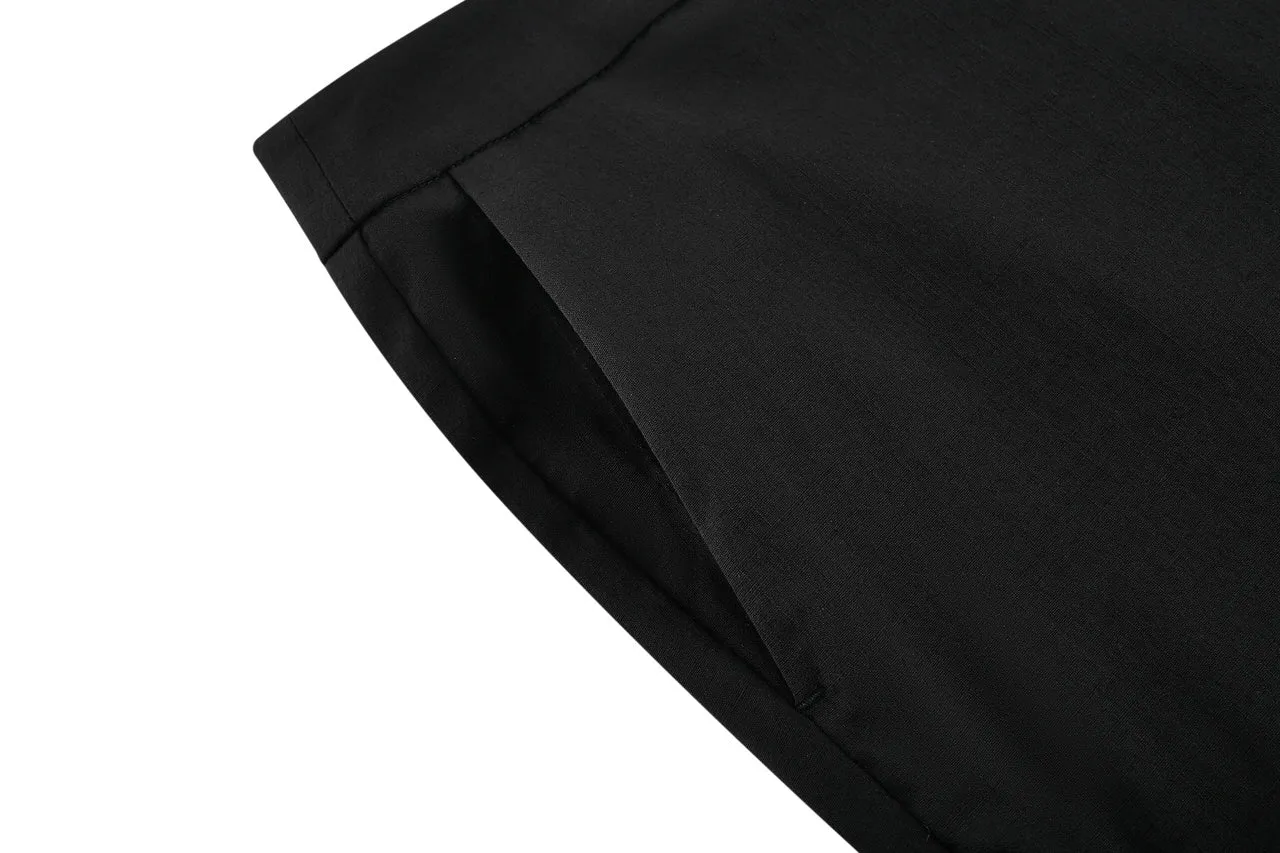 Rayon Nylon Plain Cigarette Suit Pants