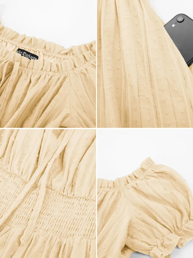 Renaissance Cotton Dress Women Off Shoulder Maxi Dress