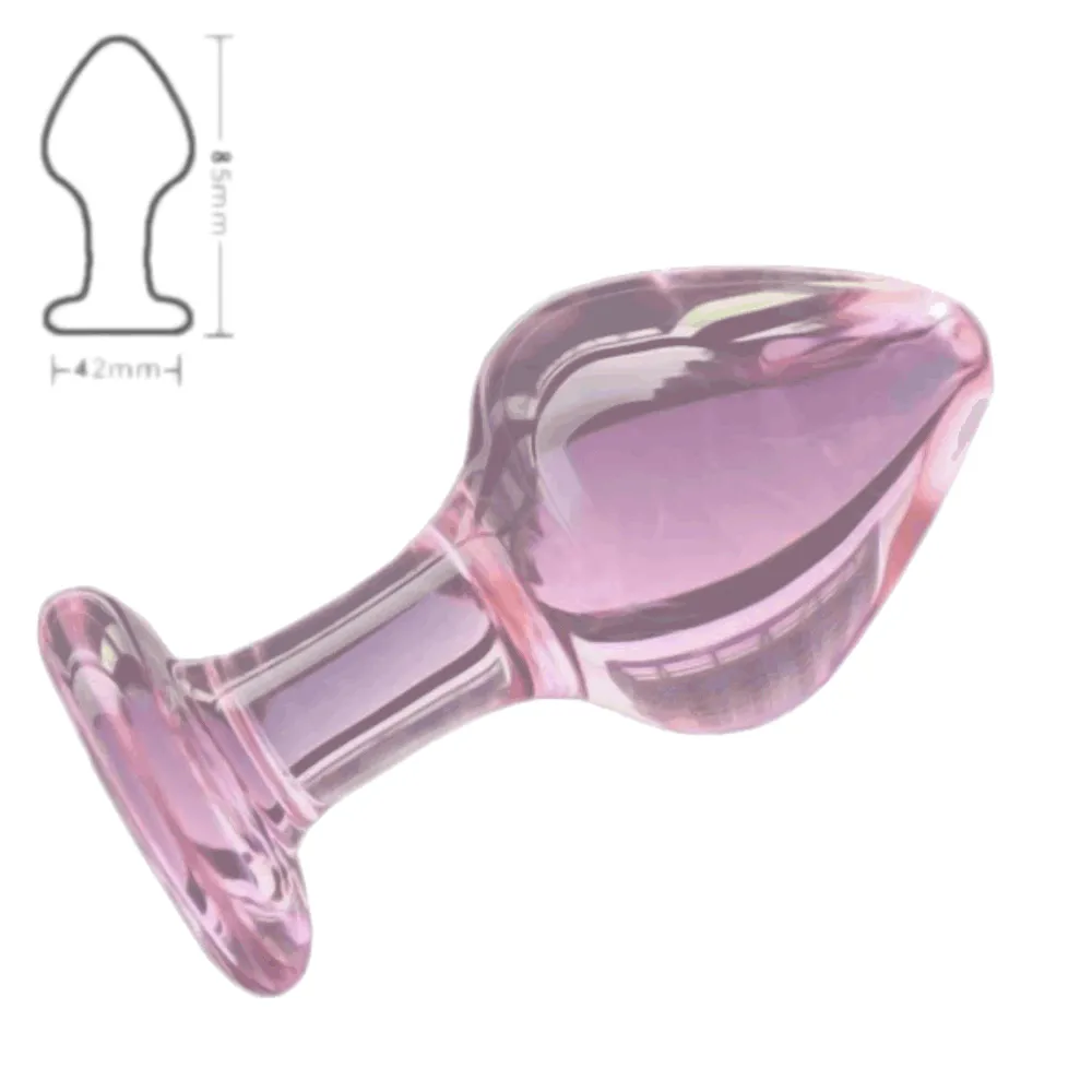 Rose Pink Anal Crystal Glass Kit (3 Piece)