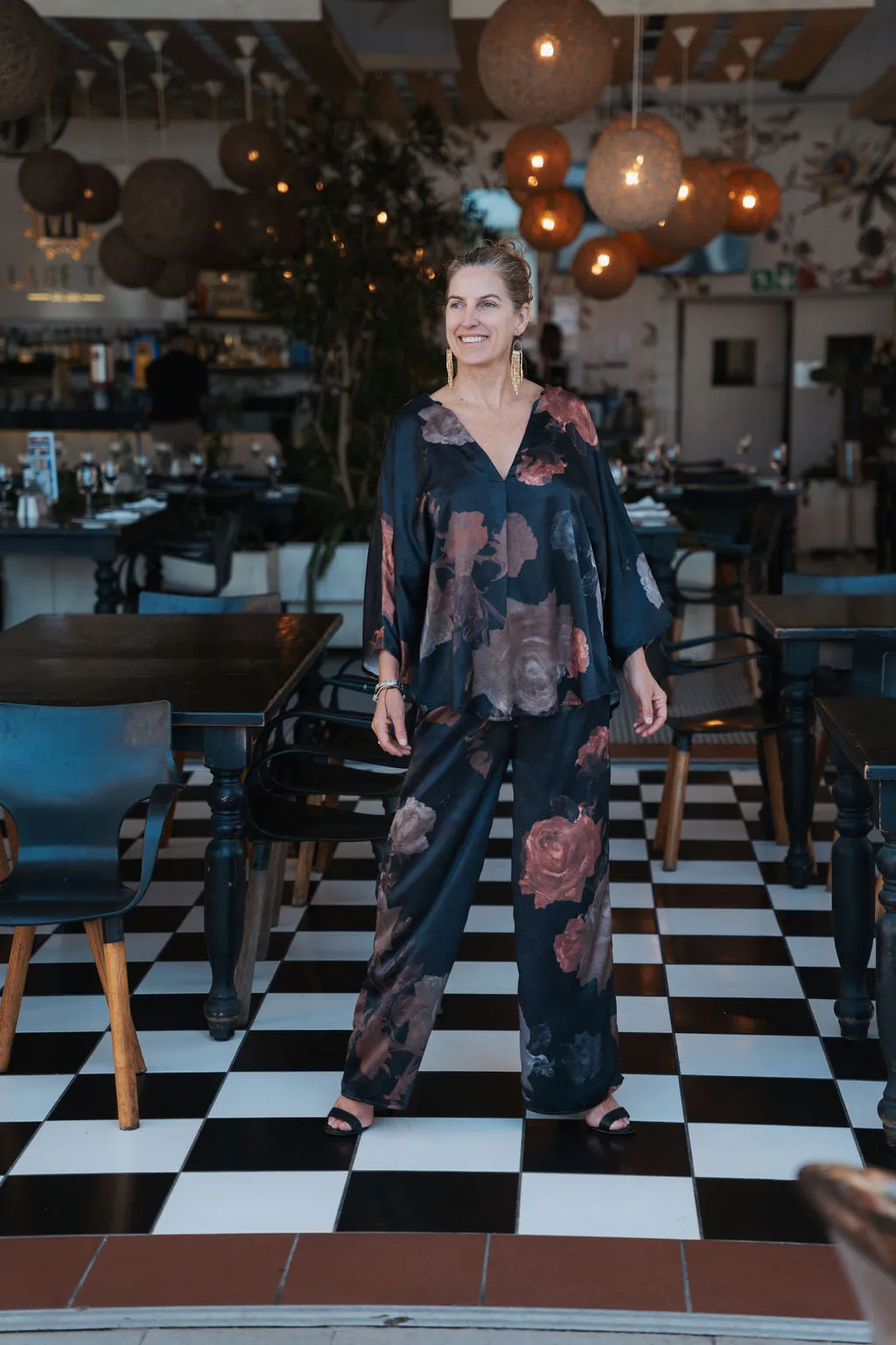Rose twinset floral