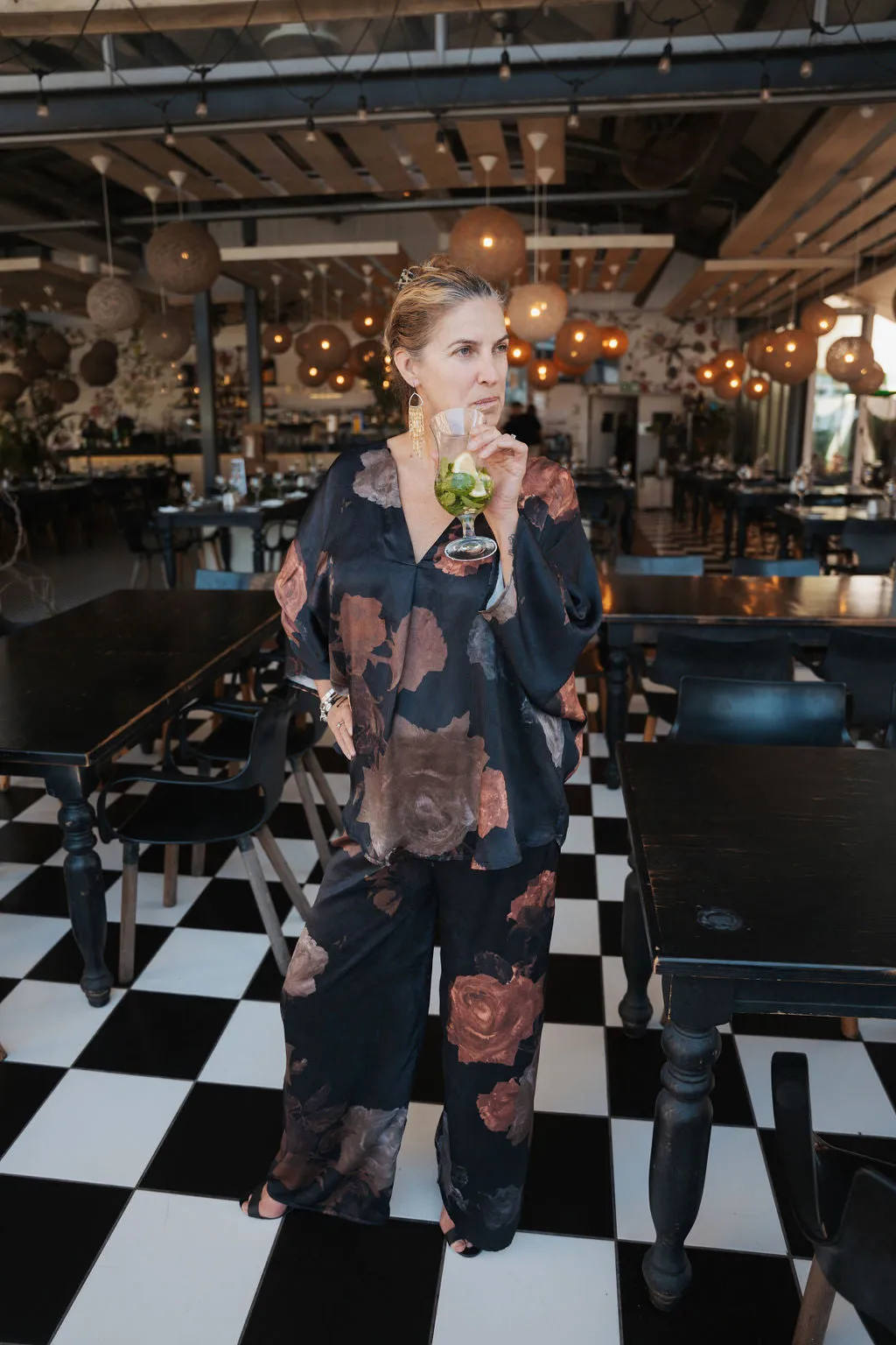 Rose twinset floral