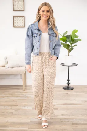 Sage Elastic Drawstring Waist Flared Pants