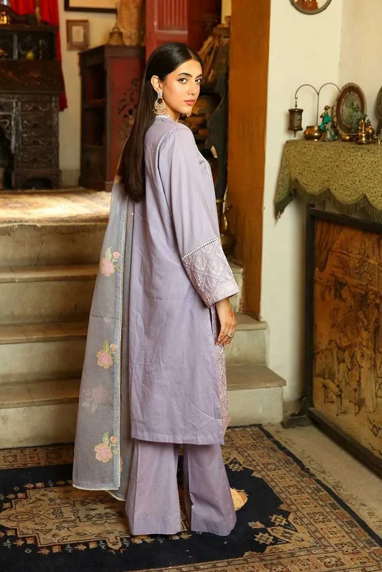 Shanyera - C4 - Lilac Muse Embroidered Lawn 3-PC Suit