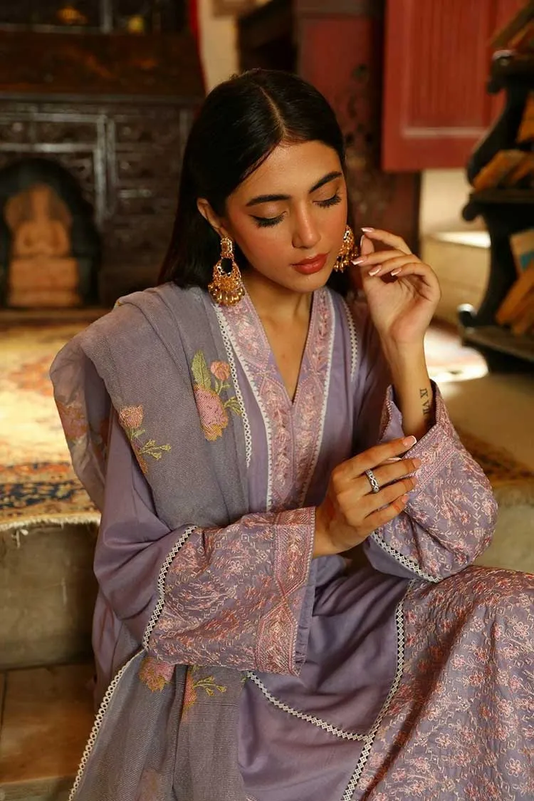 Shanyera - C4 - Lilac Muse Embroidered Lawn 3-PC Suit