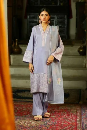 Shanyera - C4 - Lilac Muse Embroidered Lawn 3-PC Suit