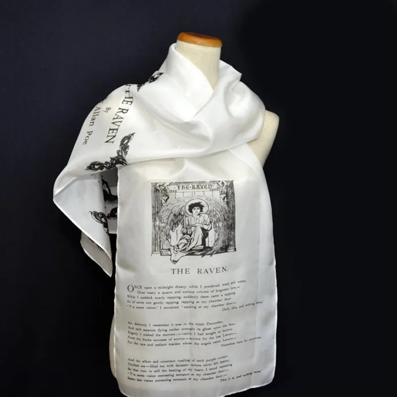 Silk Scarf, The Raven by Edgar Allan Poe  Silk scarf
