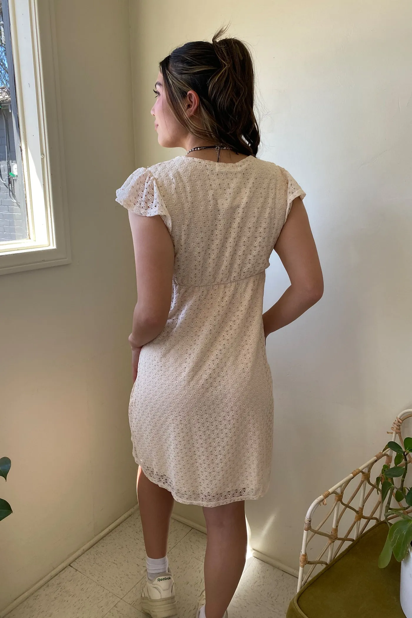 Sleeveless Lace Mini Dress
