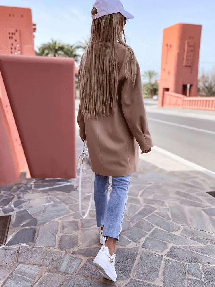 Solid Lapel Teddy Trendy Fur Long Coat