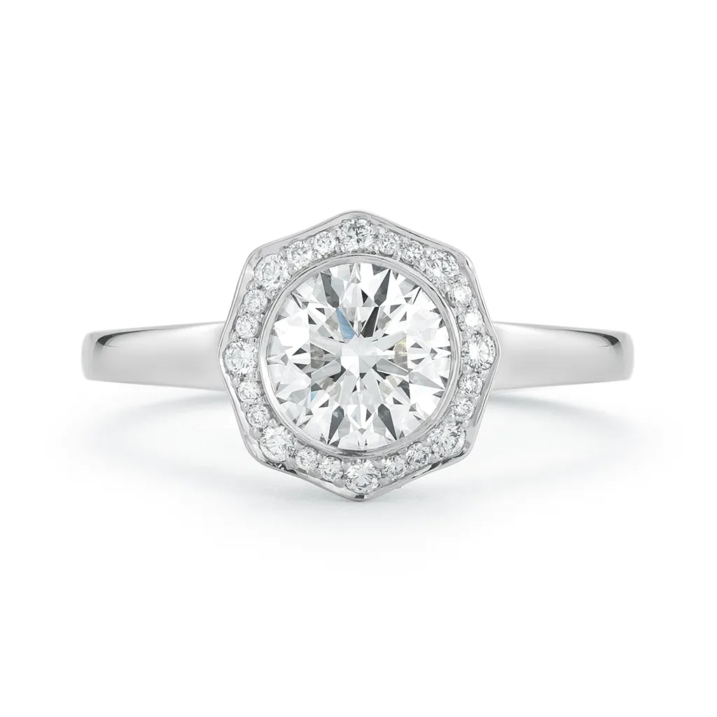 Steller Flare Diamond Engagement Ring