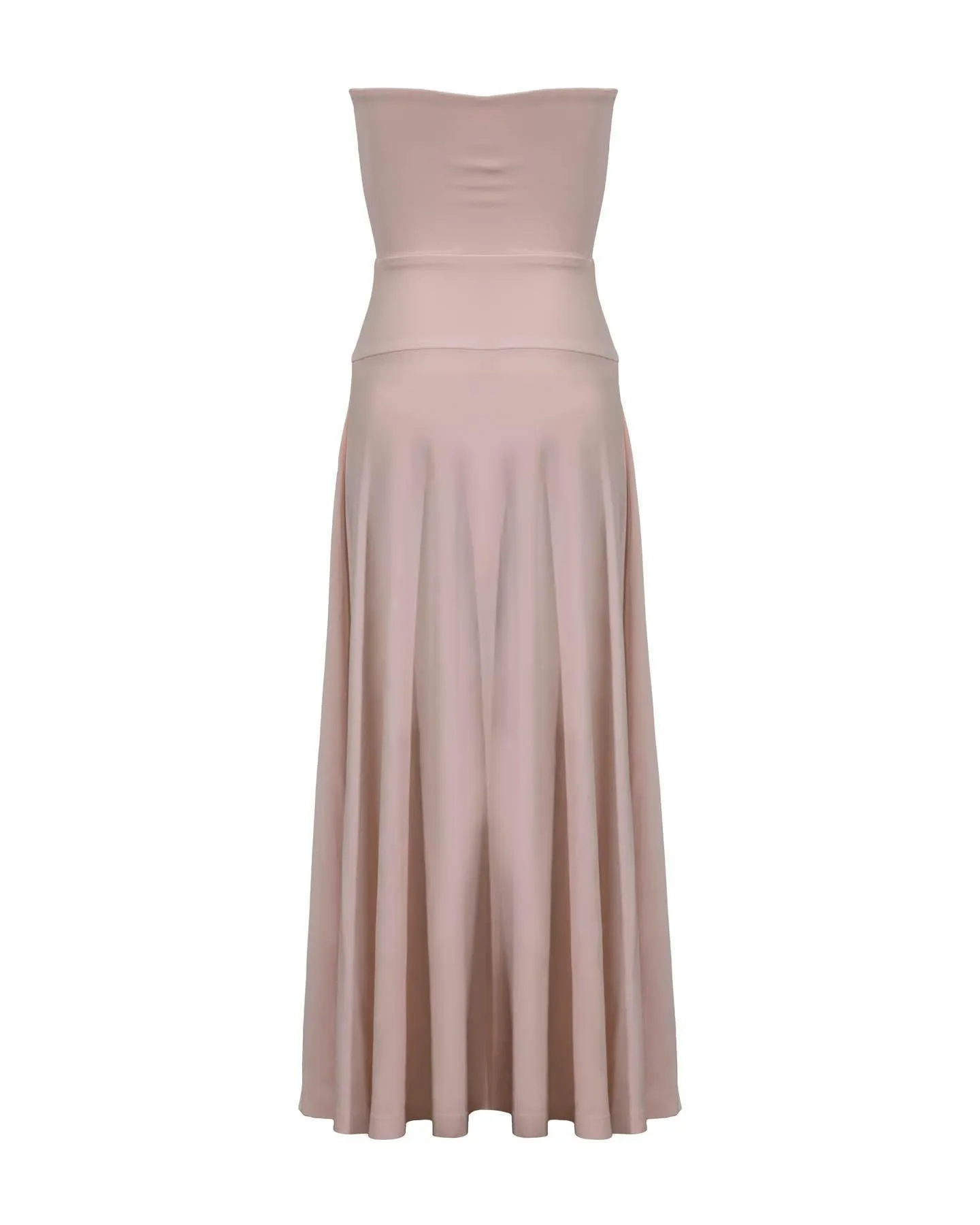 Strapless Flared Dress Blush