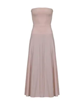 Strapless Flared Dress Blush