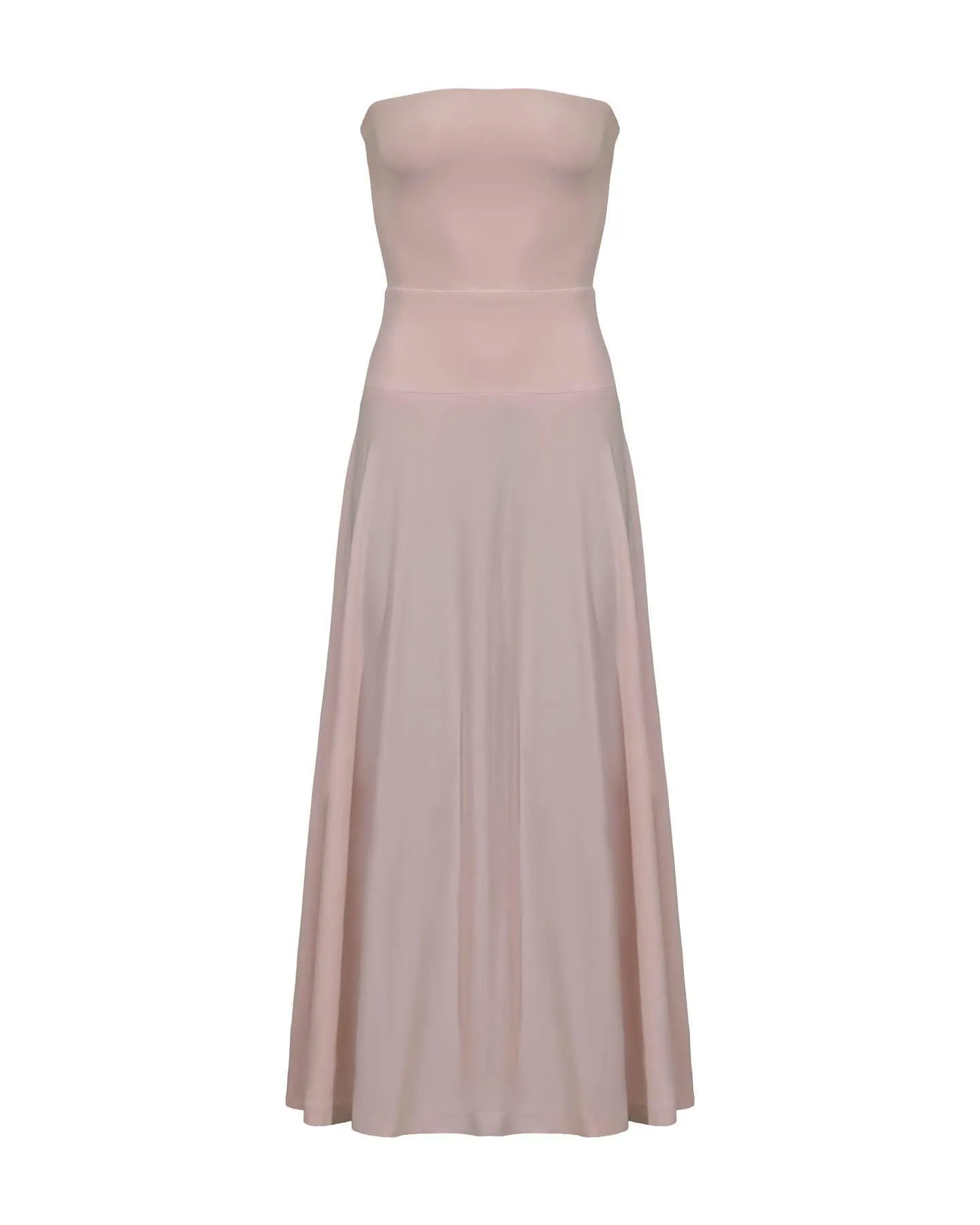 Strapless Flared Dress Blush