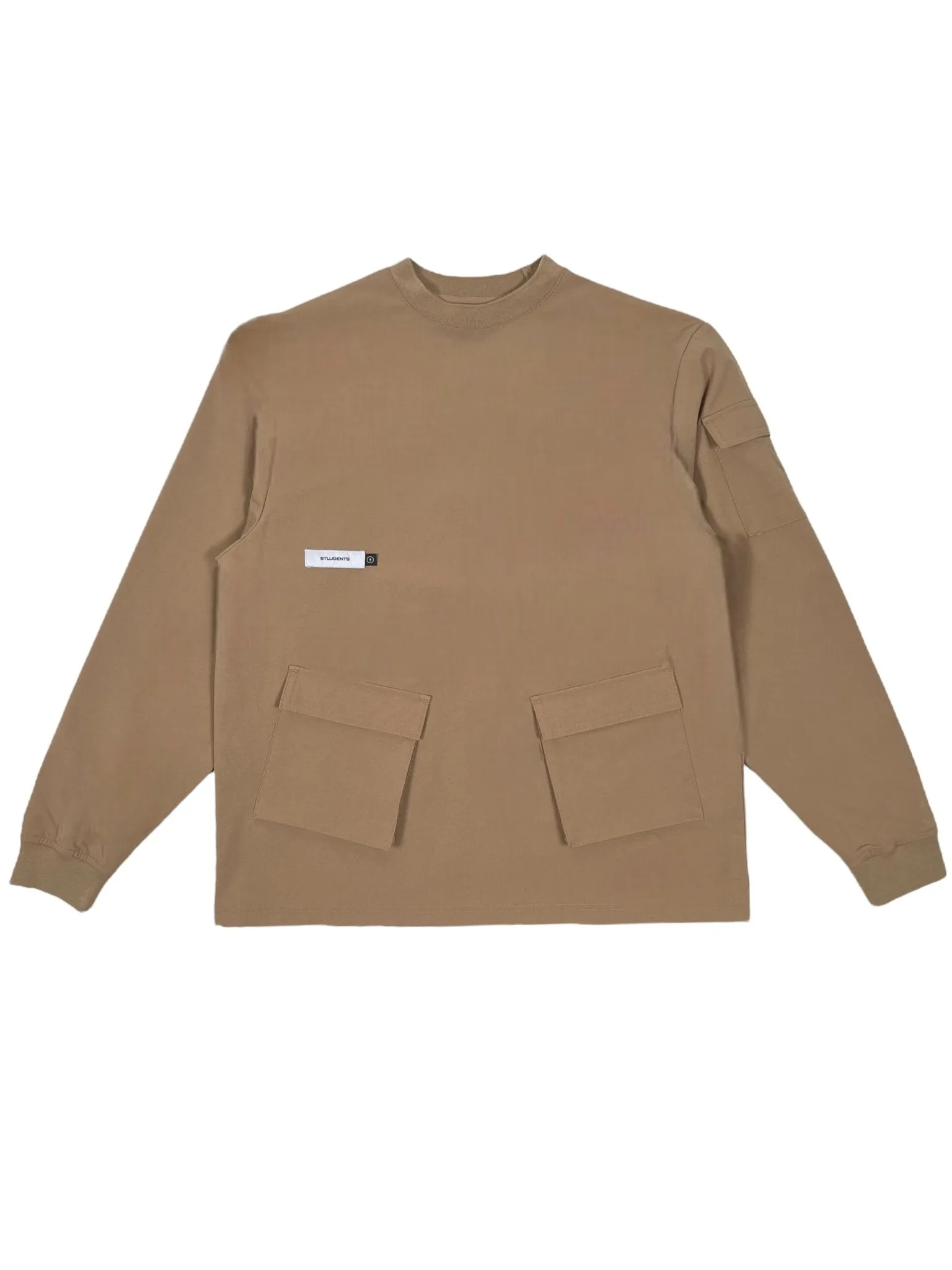 Students Niall nylon popover jkt tan