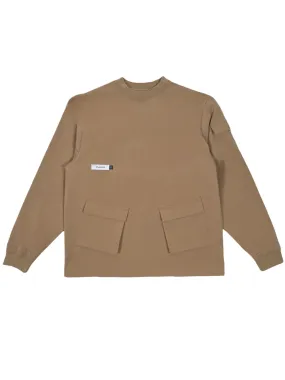 Students Niall nylon popover jkt tan