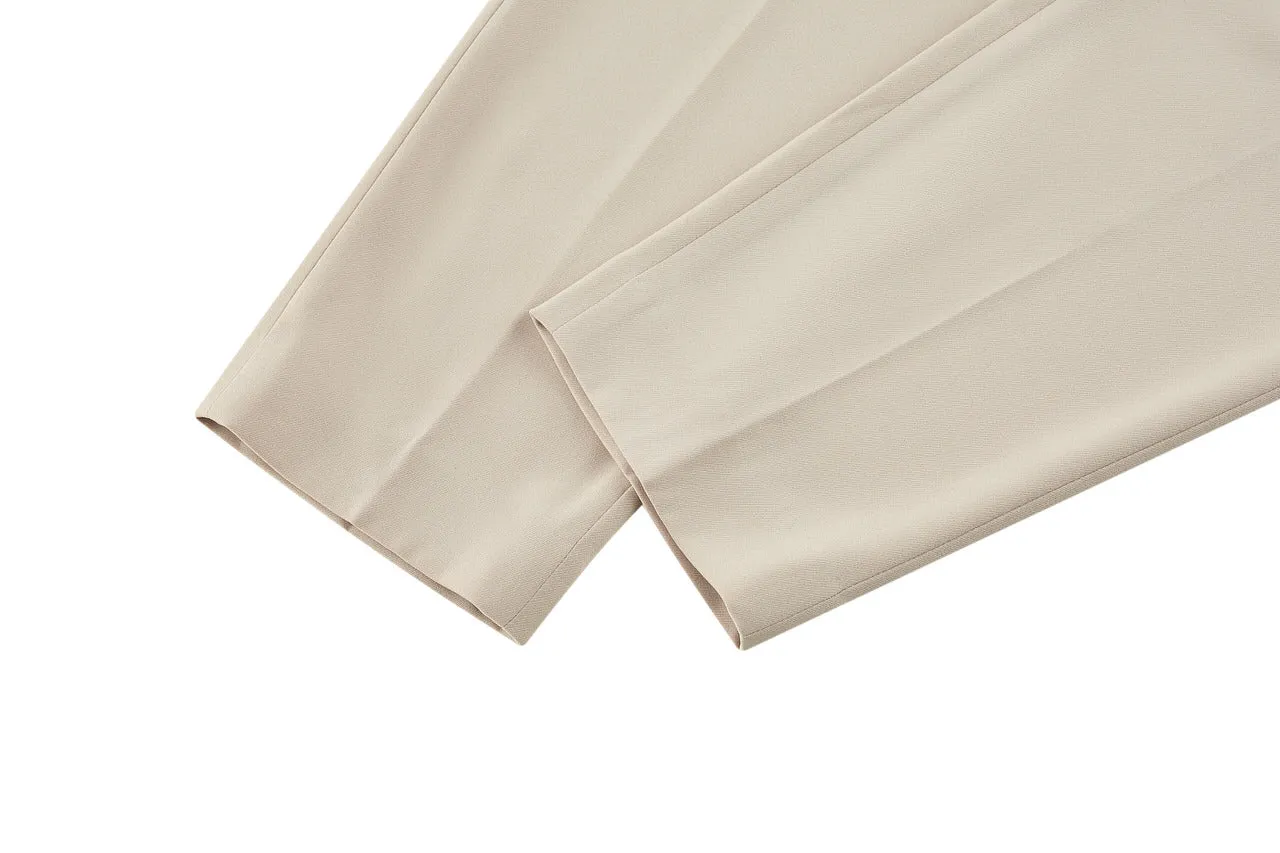 Tapered Dobby Twill Pants With Belt