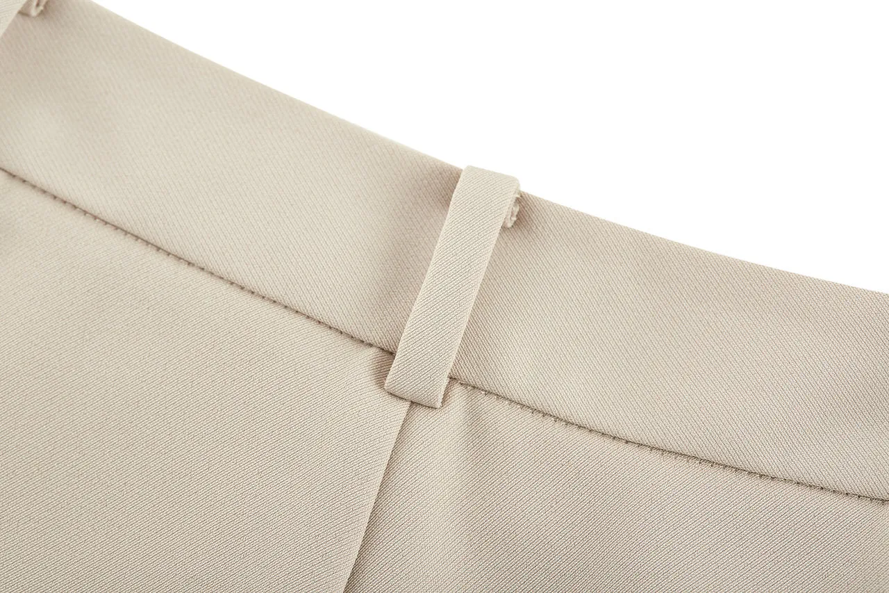 Tapered Dobby Twill Pants With Belt