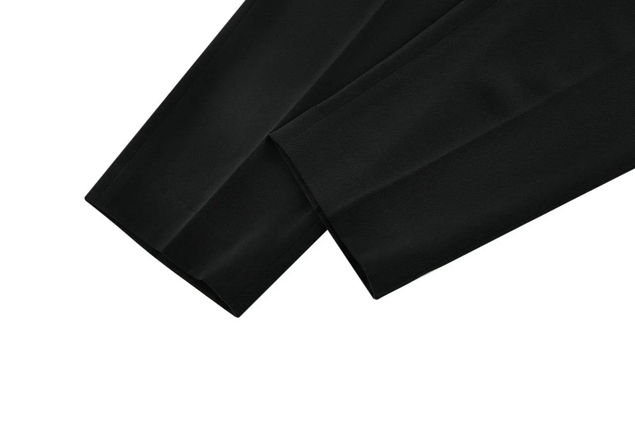 Tapered Dobby Twill Pants With Belt