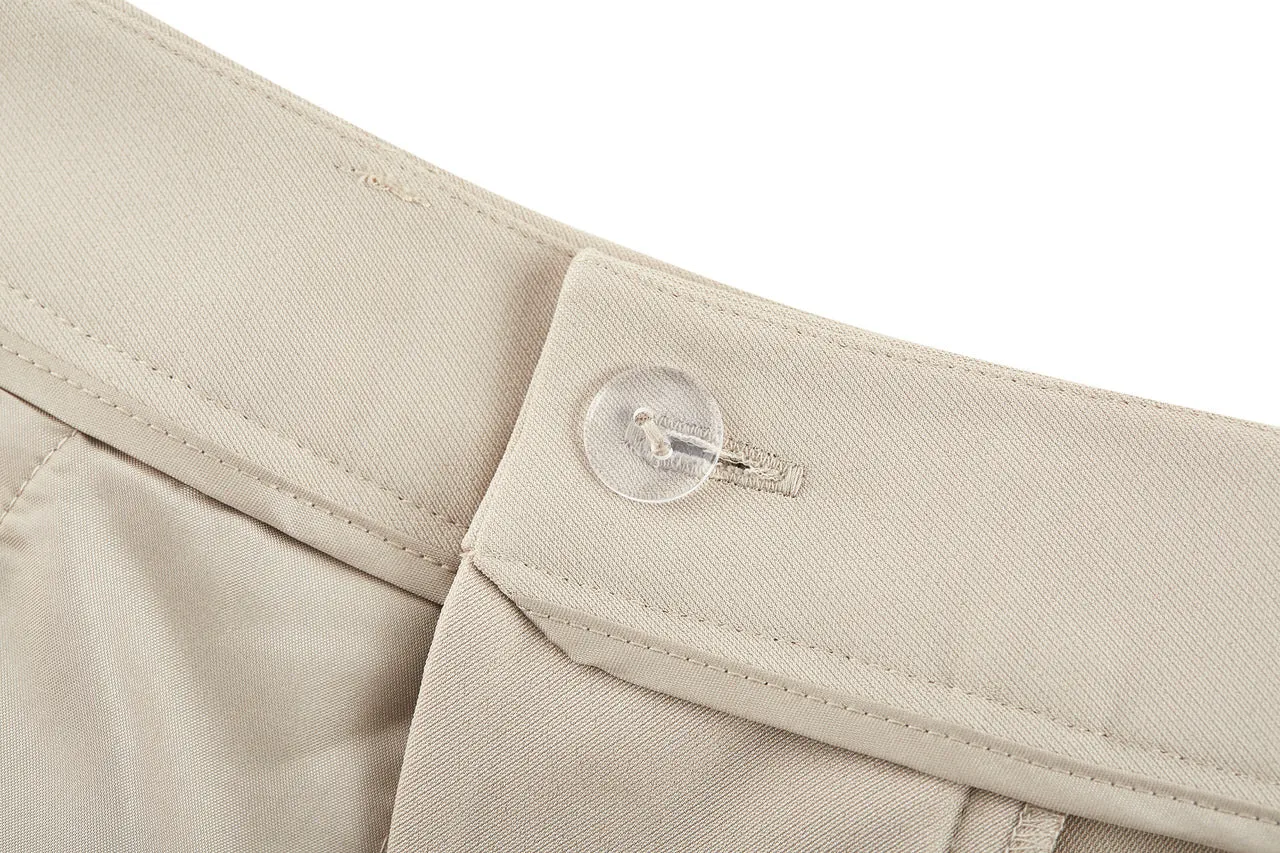 Tapered Dobby Twill Pants With Belt