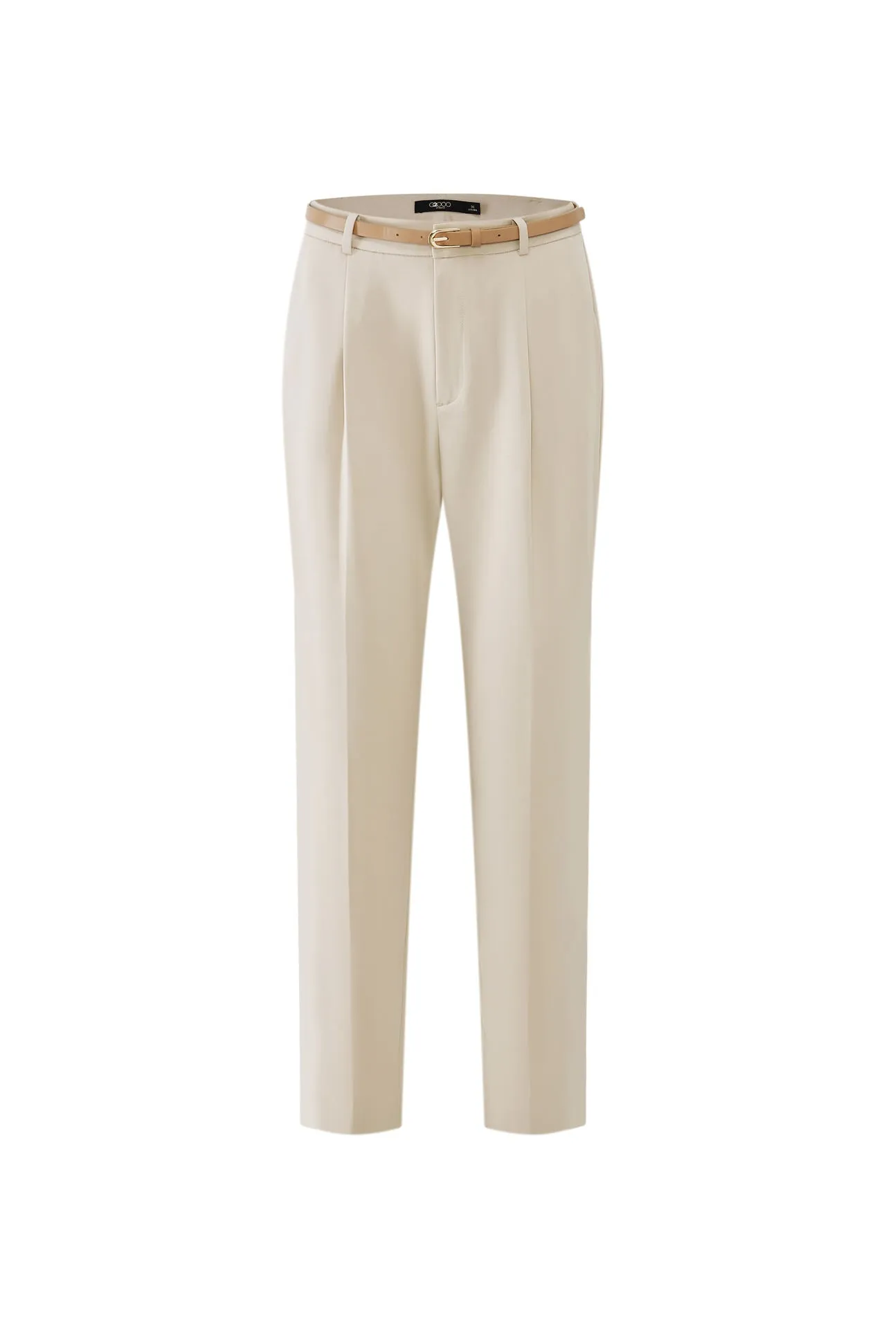 Tapered Dobby Twill Pants With Belt