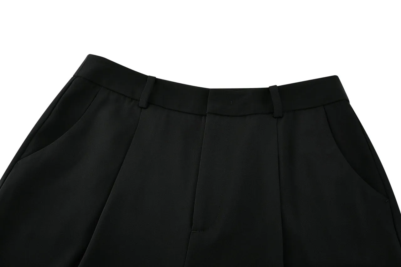 Tapered Dobby Twill Pants With Belt