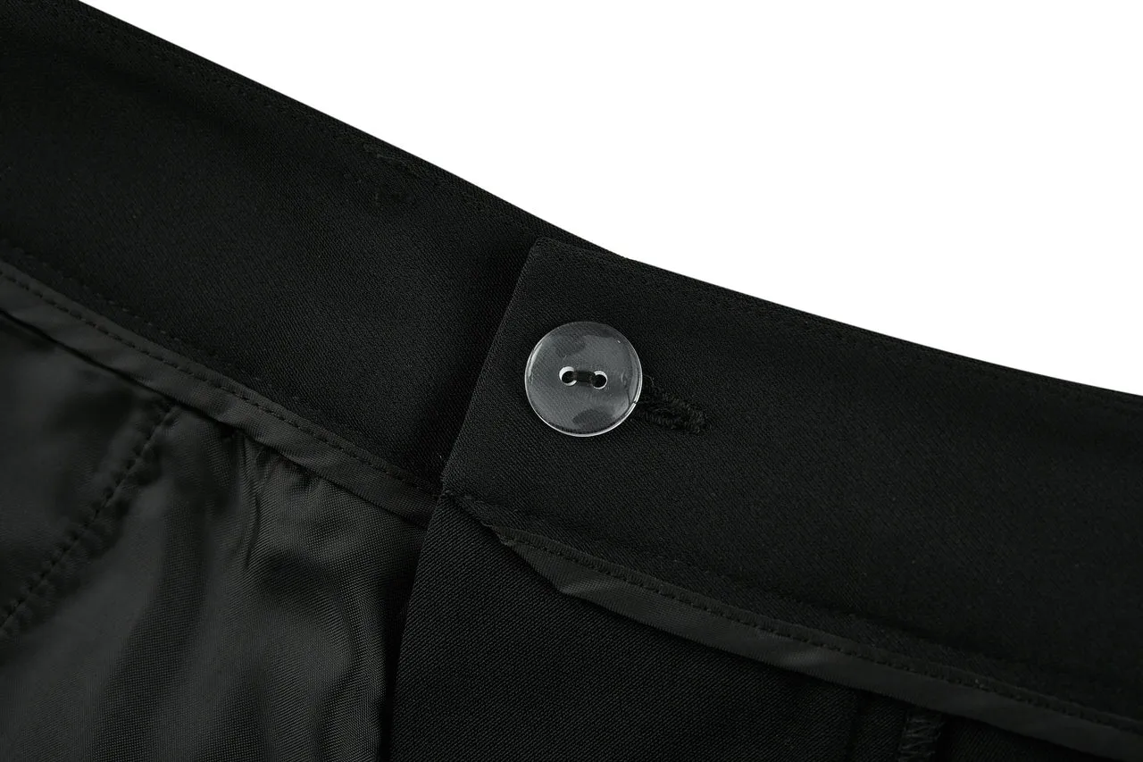 Tapered Dobby Twill Pants With Belt