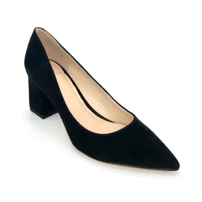 The Block Heel Pointed Pump in Black