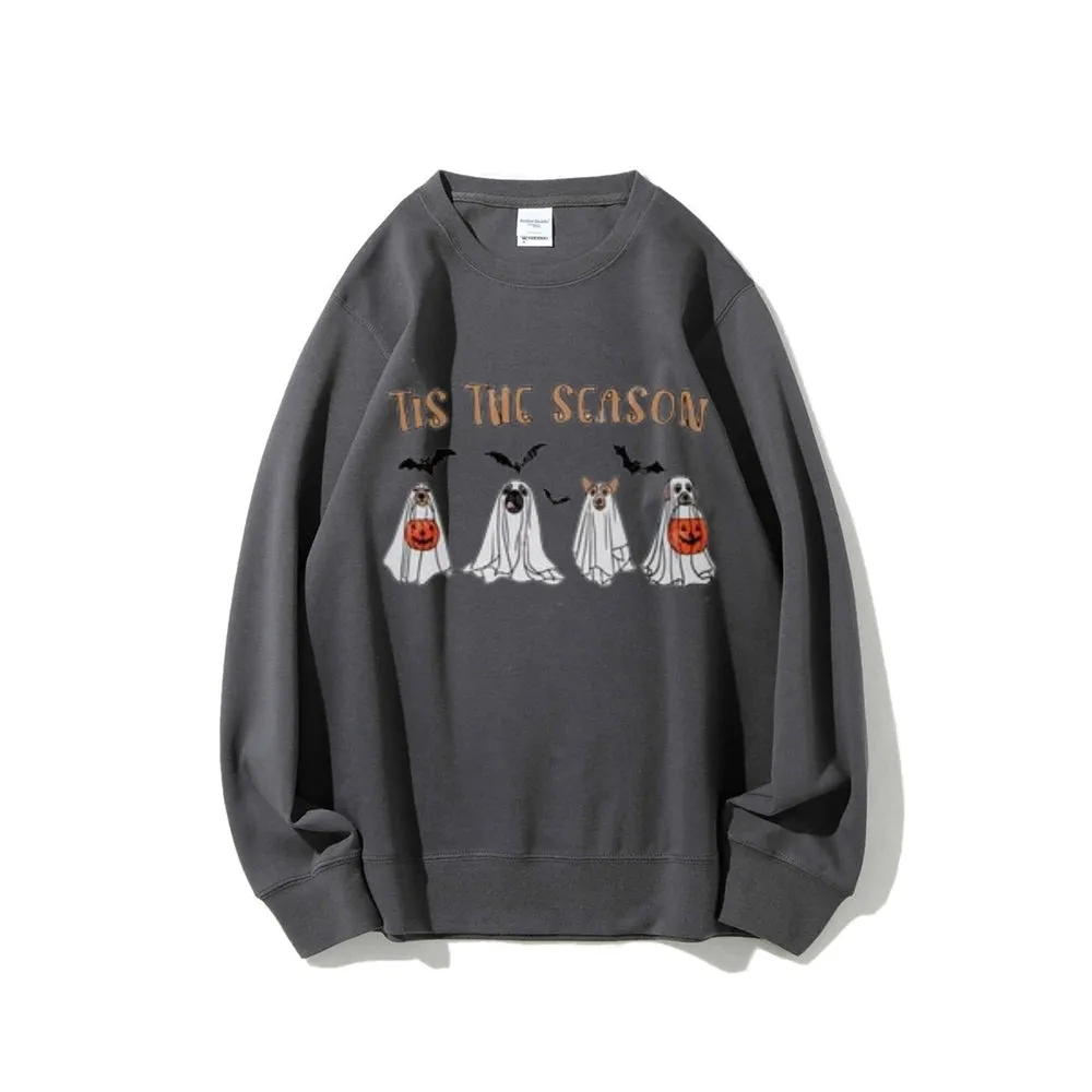 Tis The Season Women Ghost Graphic Sweatshirts
