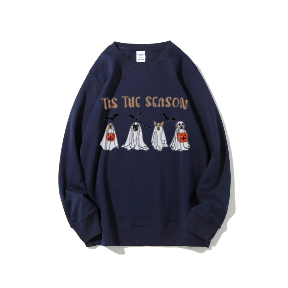 Tis The Season Women Ghost Graphic Sweatshirts