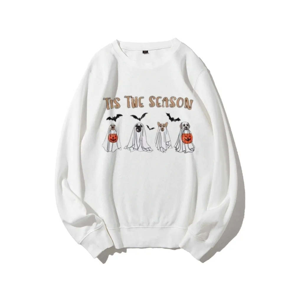 Tis The Season Women Ghost Graphic Sweatshirts