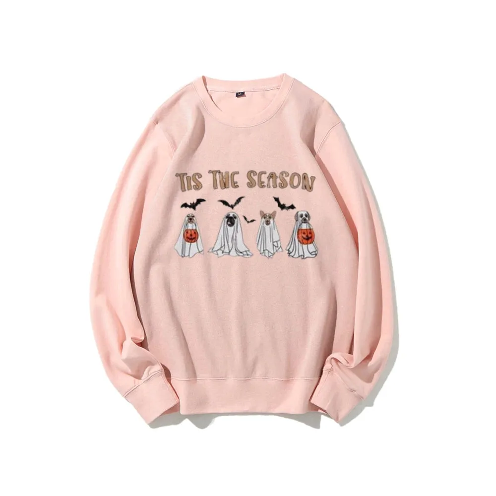 Tis The Season Women Ghost Graphic Sweatshirts