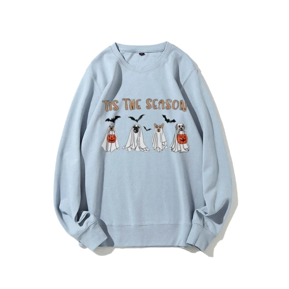 Tis The Season Women Ghost Graphic Sweatshirts