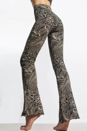 Tribal Flares - Cream Black