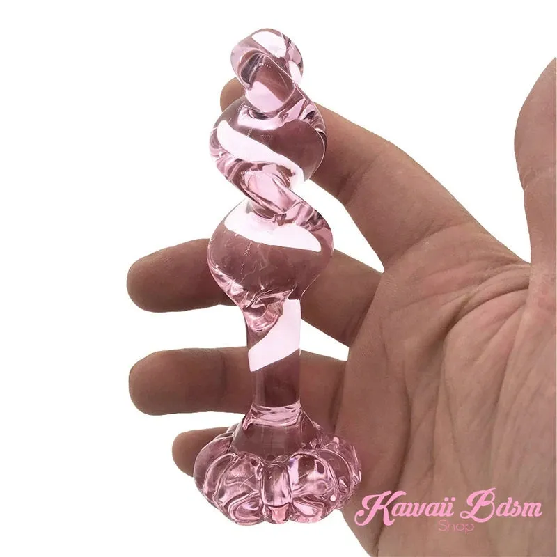 Twirling Flower Glass ButtPlug