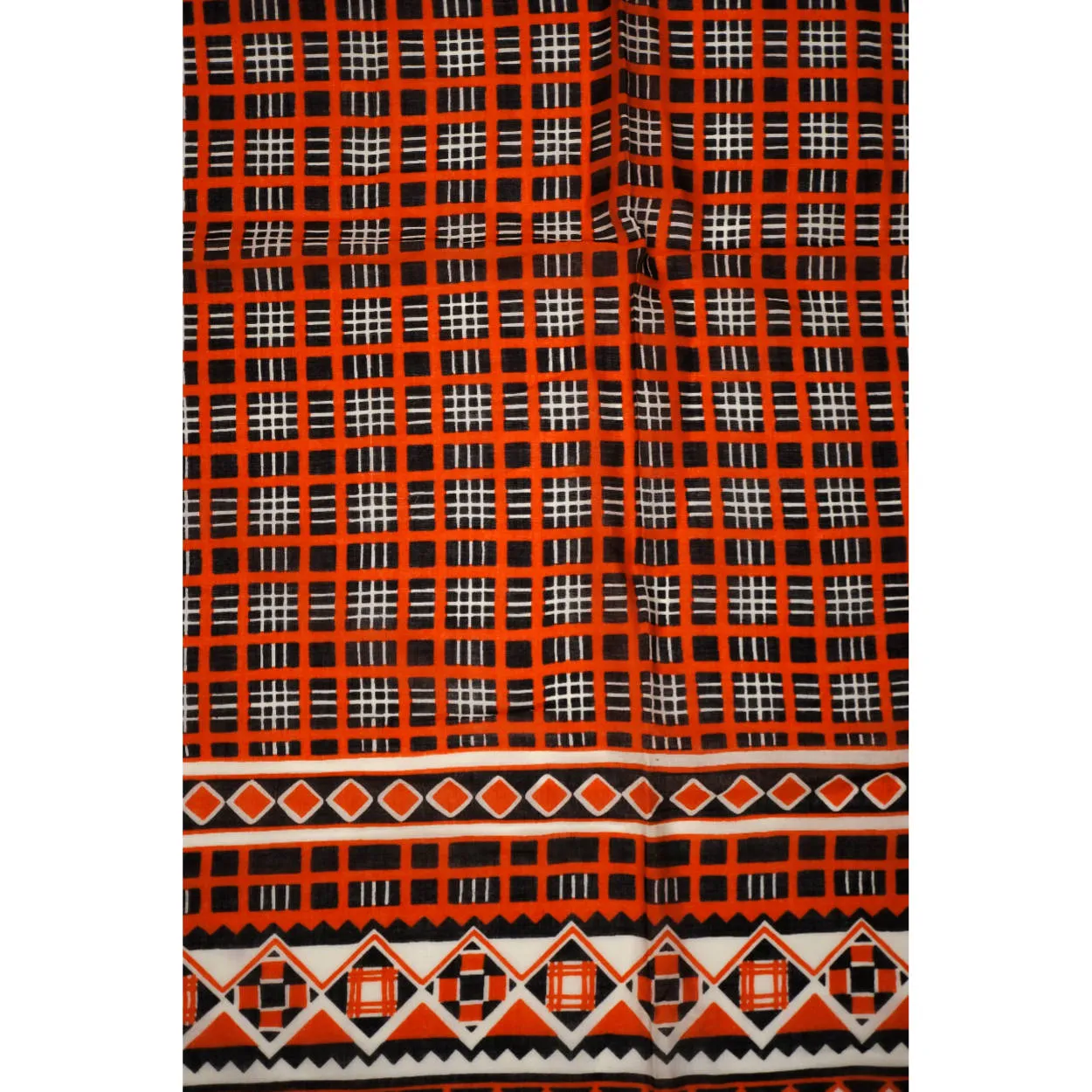 Vintage 1970s Yves Saint Laurent Peasant Look Scarf Cotton Voile Large 34"