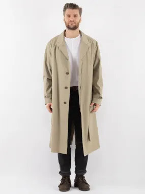 Vintage 70's Men Belted Mac Coat in Beige