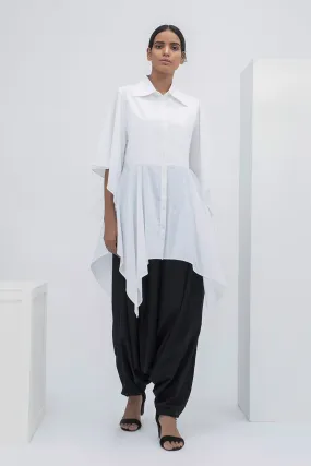 White Flared Lounge Shirt