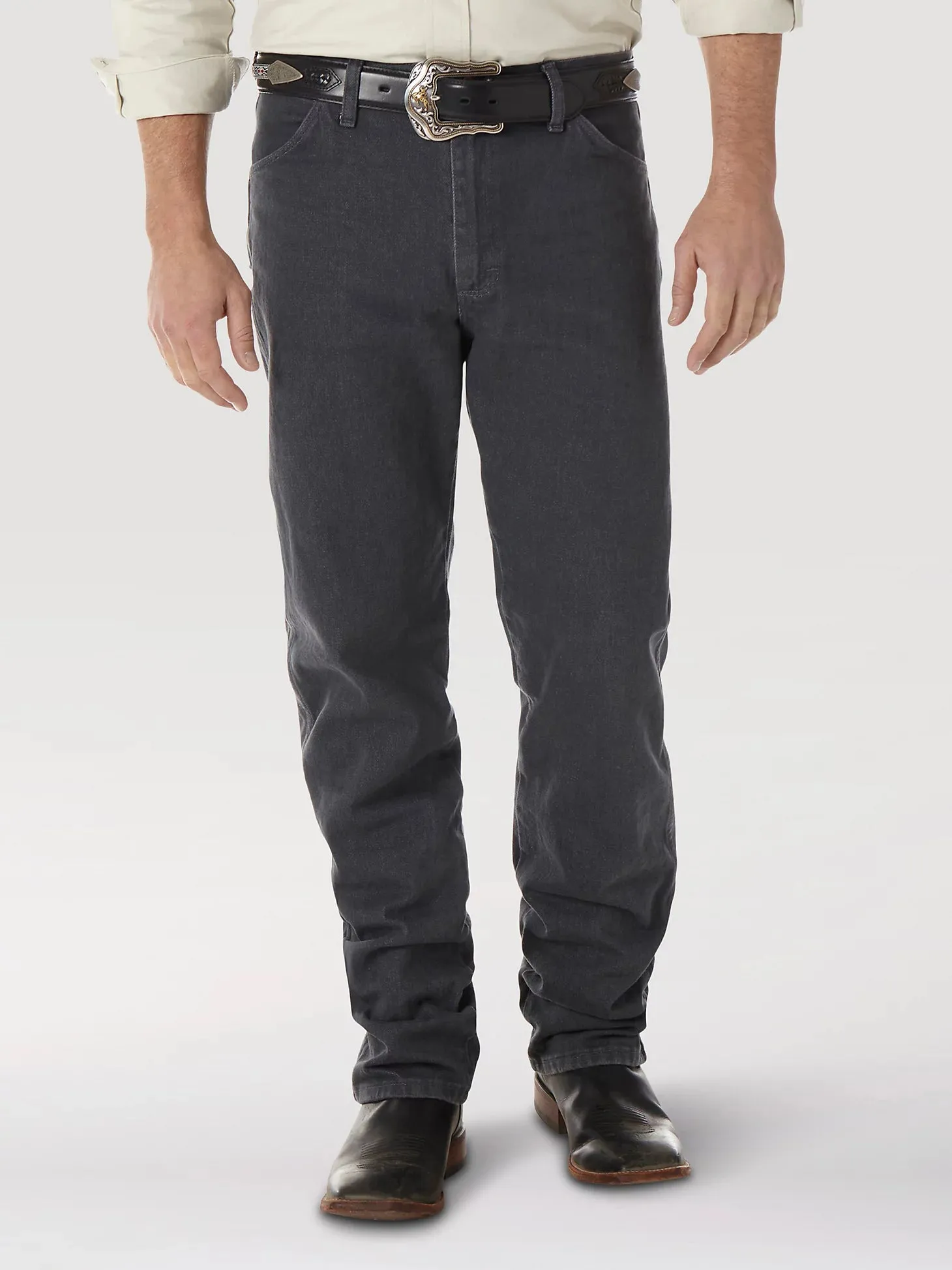 Wrangler® Men's Cowboy Cut 13MWZ Pre-Washed Denim Jeans - Black / Grey